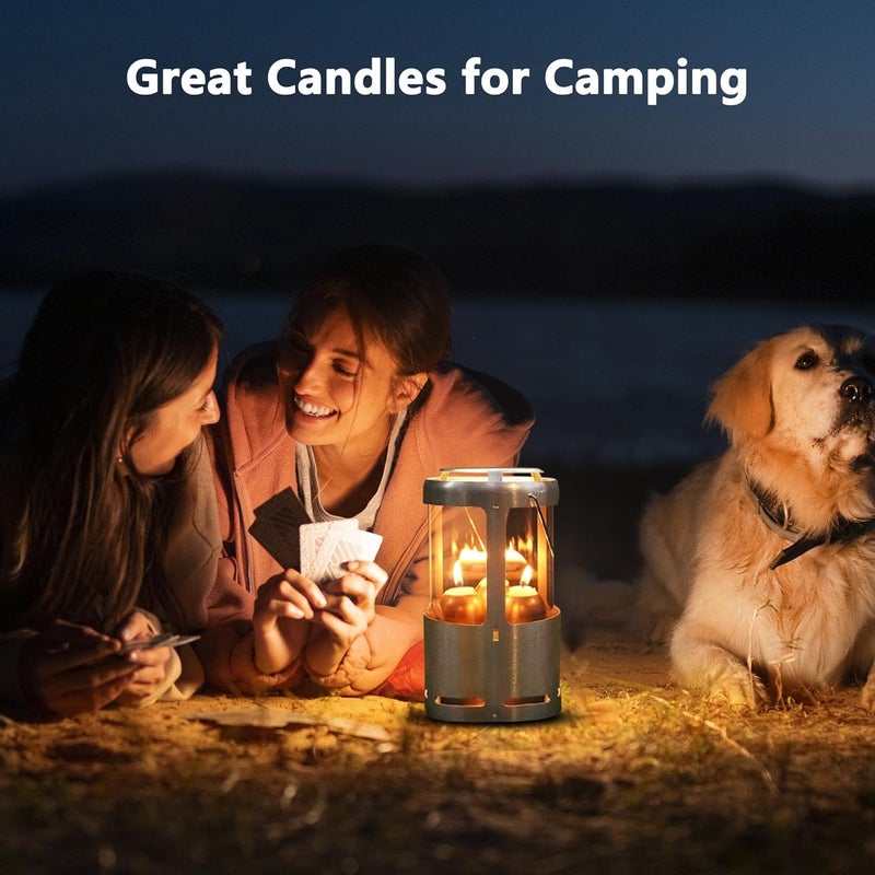 NOMFIX 15-Hour Natural Beeswax Candles Compatible with Candle Lanterns - Smokeless Clean Long Lasting Burning for Outdoor, Camping, Emergency, Survival Emergency Preparedness- 20Pack - Image 4